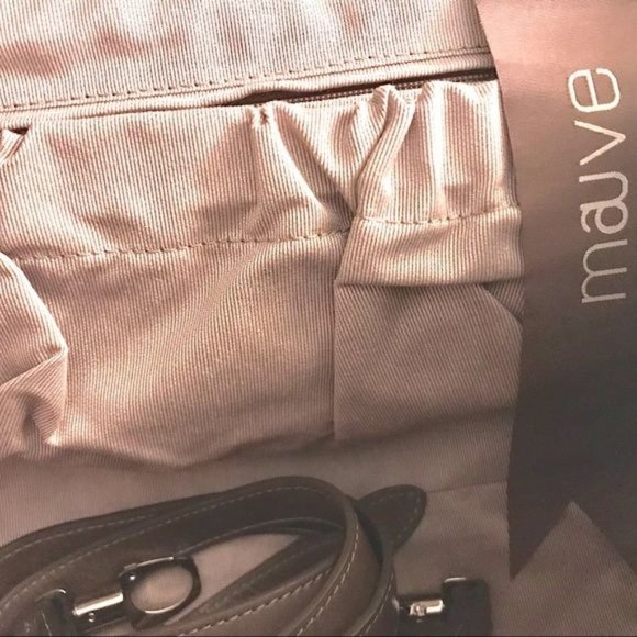 Mauve Leather Satchel Crossbody Bag - Picture 12 of 16